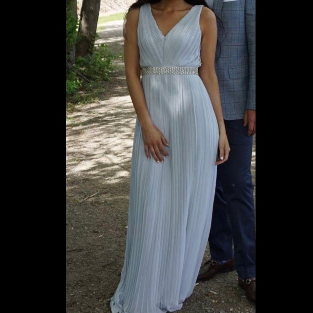 Long blue maxi dress